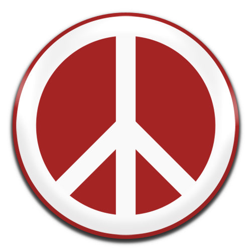 Peace Sign Hippie Retro 60's Red 25mm / 1 Inch D-pin Button Badge
