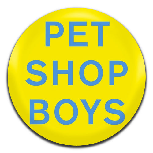 Pet Shop Boys New Wave Synth Pop 80's Yellow 25mm / 1 Inch D-pin Button Badge