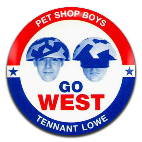 Pet Shop Boys Go West New Wave Synth Pop 80's 25mm / 1 Inch D-pin Button Badge