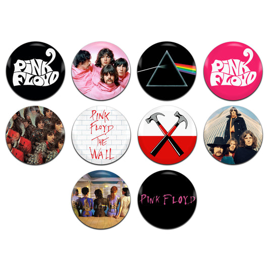 Pink Floyd Prog Psychedelic Rock Pop 60's 70's 25mm / 1 Inch D-Pin Button Badges (10x Set)