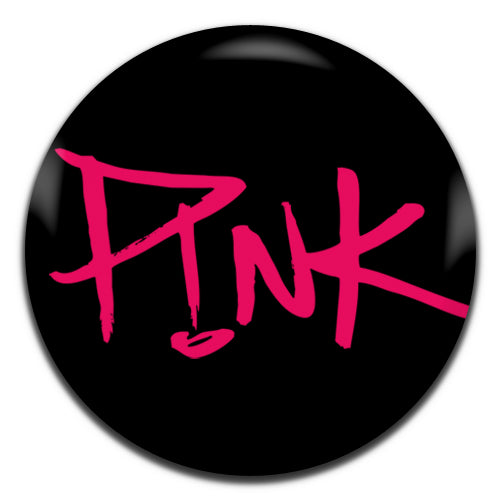 Pink Pop Rock Singer 00's Black 25mm / 1 Inch D-pin Button Badge