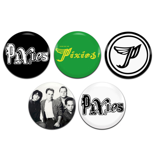 Pixies Alternative Indie Rock 80's 25mm / 1 Inch D-Pin Button Badges (5x Set)