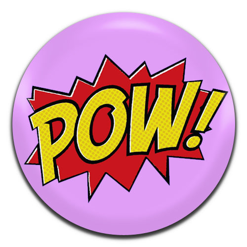 Pow! Pink Comic Superhero 25mm / 1 Inch D-pin Button Badge