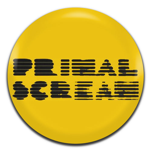 Primal Scream Indie Rock Brit Pop 90's 00's Yellow 25mm / 1 Inch D-pin Button Badge