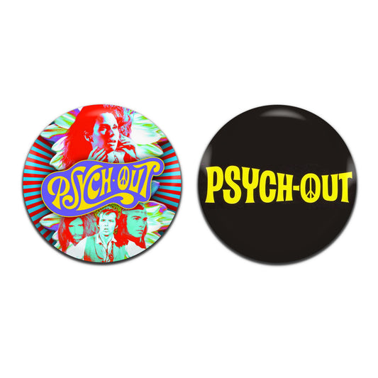 Psych Out Movie Psychedelic Hippie Film 60's 25mm / 1 Inch D-Pin Button Badges (2x Set)