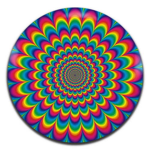 Psychedelic Retro Trippy Hippie Novelty 25mm / 1 Inch D-pin Button Badge