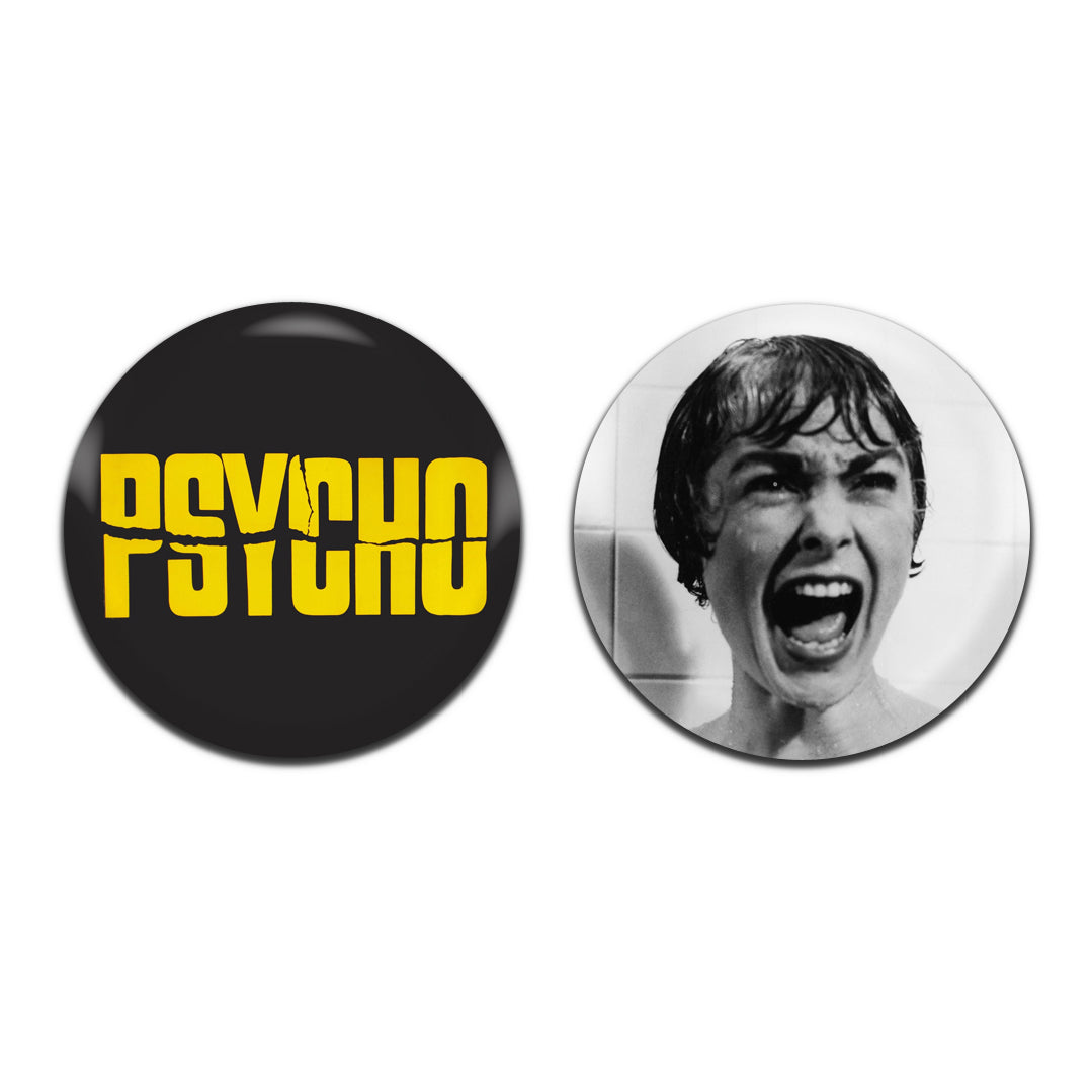 Psycho Movie Horror Film Alfred Hitchcock 60's 25mm / 1 Inch D-Pin Button Badges (2x Set)