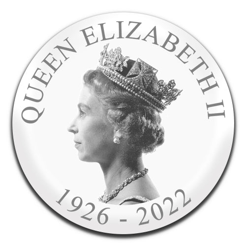 Queen Elizabeth 1926-2022 Commemorative 25mm / 1 Inch D-pin Button Badge