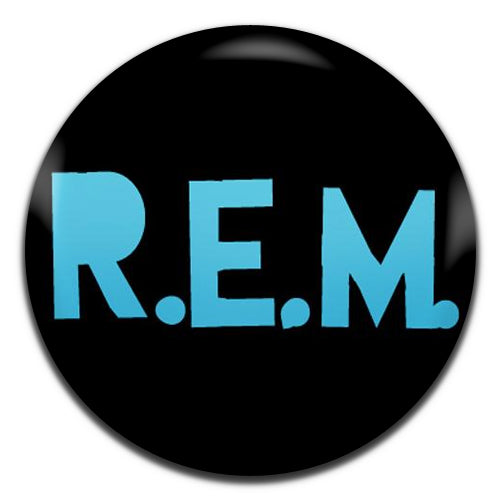 REM Alterative Rock Indie 80's 90's Black Blue 25mm / 1 Inch D-pin Button Badge