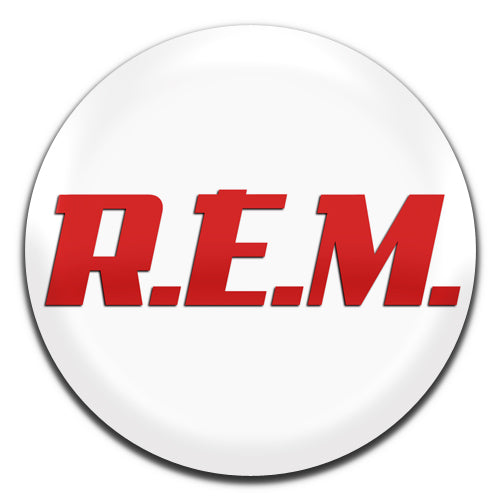 REM Alterative Rock Indie 80's 90's White Red 25mm / 1 Inch D-pin Button Badge