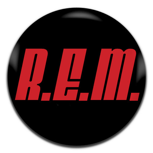 REM Alterative Rock Indie 80's 90's Black Red 25mm / 1 Inch D-pin Button Badge