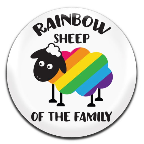 Rainbow Sheep of The Family LGBT 25mm / 1 Inch D-pin Button Badge