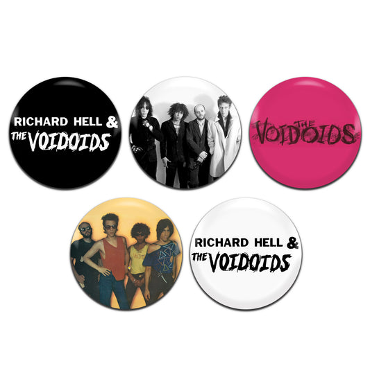Richard Hell & The Voidoids Punk Rock 70's 80's 5mm / 1 Inch D-Pin Button Badges (5x Set)