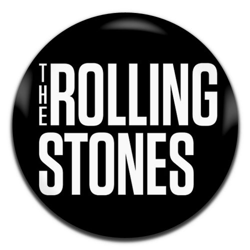 Rolling Stones Rock Pop Psychedelic Glam 60's 70's Black 25mm / 1 Inch D-pin Button Badge