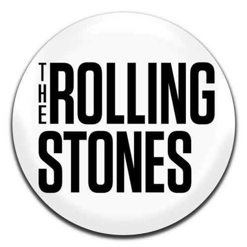 Rolling Stones Rock Pop Psychedelic Glam 60's 70's White 25mm / 1 Inch D-pin Button Badge