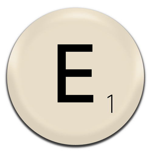 Scrabble E Letter Board Game Novelty 25mm / 1 Inch D-pin Button Badge