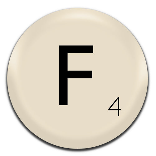 Scrabble F Letter Board Game Novelty 35mm / 1 Inch D-pin Button Badge