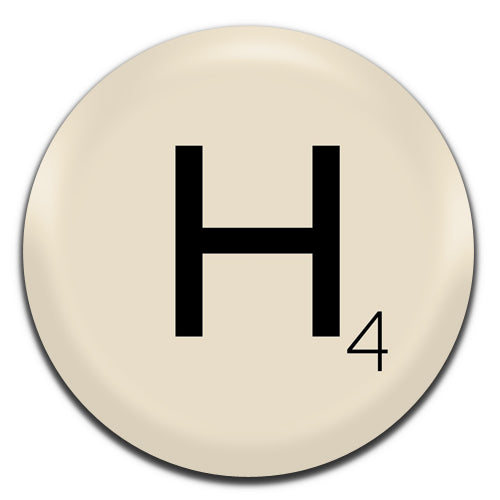 Scrabble H Letter Board Game Novelty 25mm / 1 Inch D-pin Button Badge