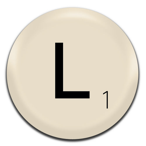 Scrabble L Letter Board Game Novelty 25mm / 1 Inch D-pin Button Badge