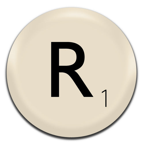 Scrabble R Letter Board Game Novelty 25mm / 1 Inch D-pin Button Badge