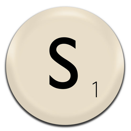 Scrabble S Letter Board Game Novelty 25mm / 1 Inch D-pin Button Badge