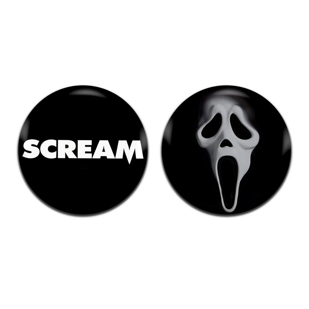 Scream Movie Horror Film 90's 25mm / 1 Inch D-Pin Button Badges (2x Set)