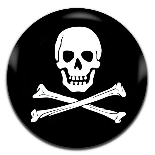 Skull & Crossbones Black Pirate Novelty 25mm / 1 Inch D-pin Button Badge