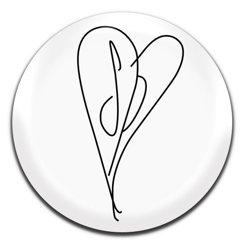 Smashing Pumpkins Heart White Alternative Rock Grunge Indie 90's 25mm / 1 Inch D-pin Button Badge