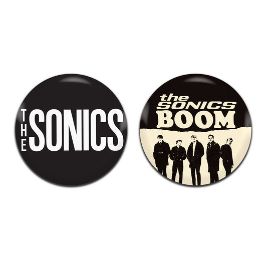 Sonics Garage Rock 60's 25mm / 1 Inch D-Pin Button Badges (2x Set)