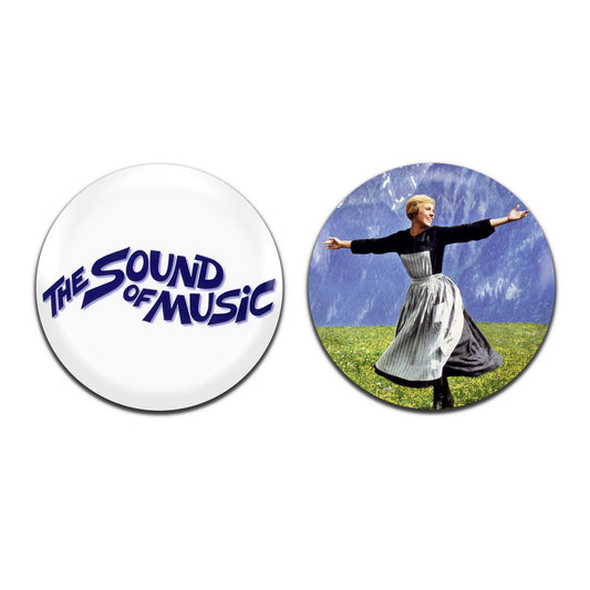 Sound Of Music Movie Musical Film 60's 25mm / 1 Inch D-Pin Button Badges (2x Set)