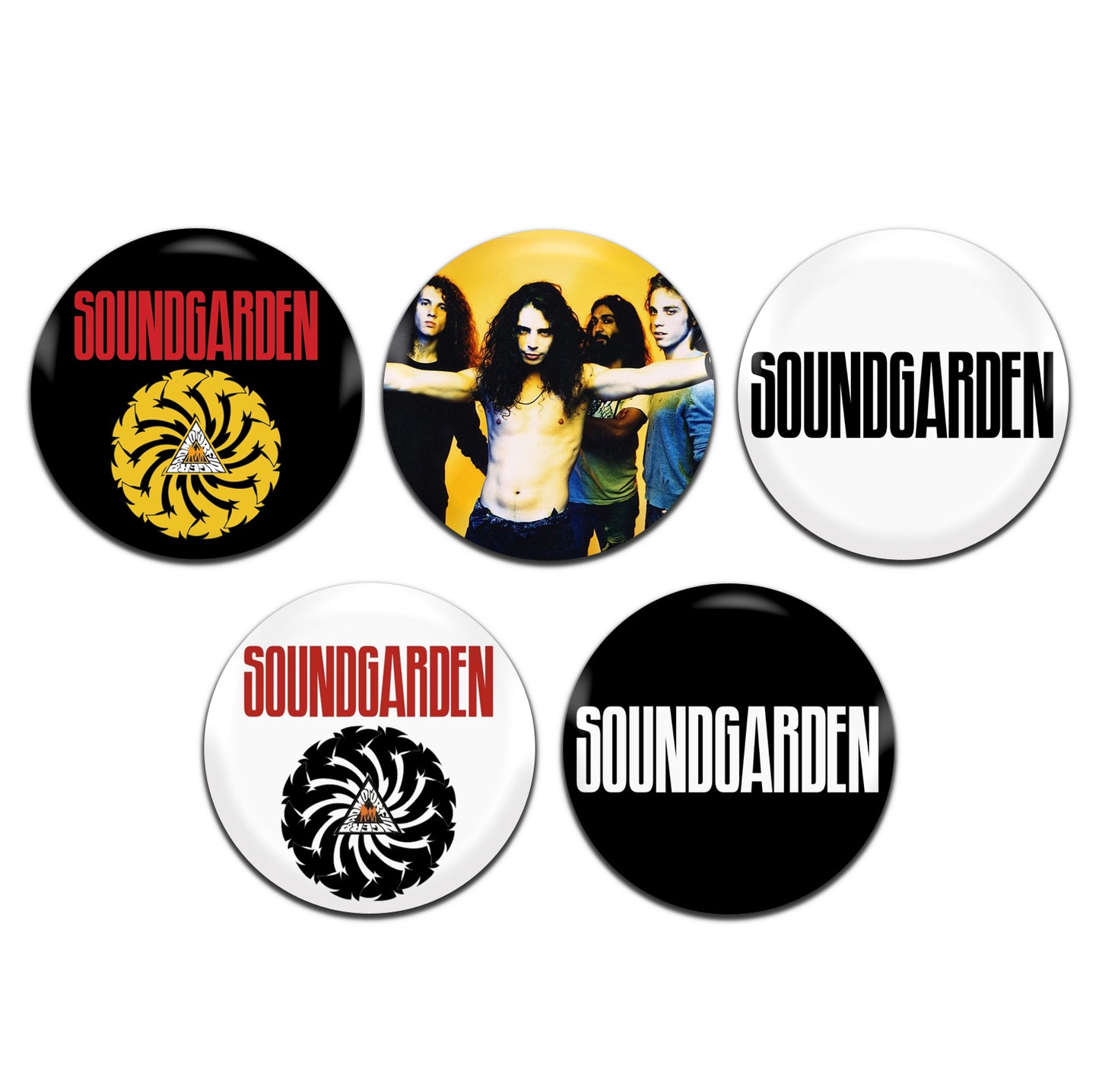 Soundgarden Alternative Rock Grunge Metal 80's 90's 25mm / 1 Inch D-Pin Button Badges (5x Set)