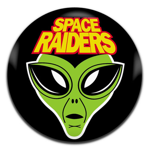 Space Raiders Retro Novlety 25mm / 1 Inch D-pin Button Badge