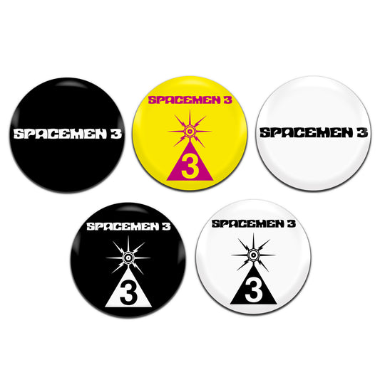 Spacemen 3 Shoegaze Psychedelic Garage Rock Indie 80's 25mm / 1 Inch D-Pin Button Badges (5x Set)