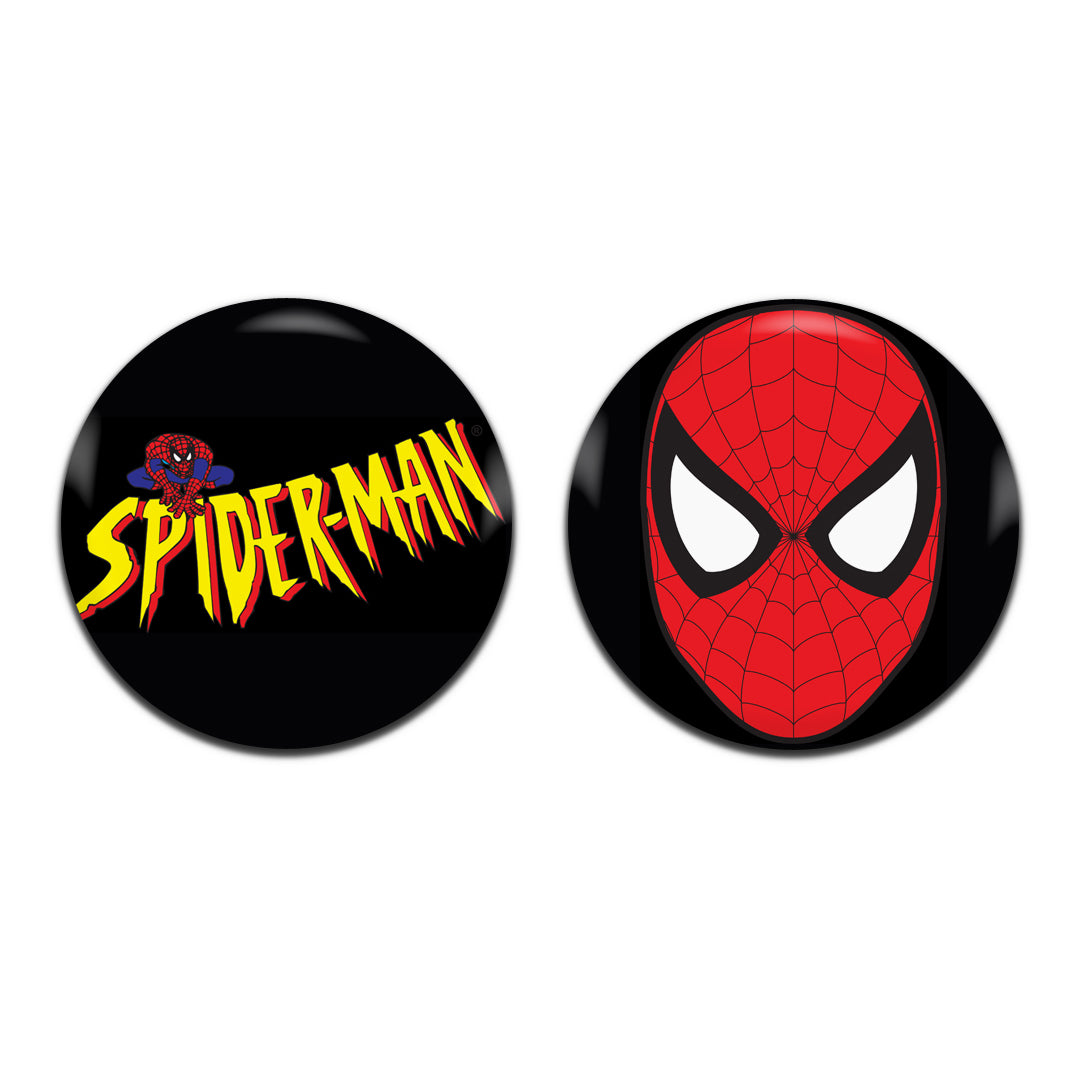 Spiderman Comic Superhero Movie Film TV 25mm / 1 Inch D-Pin Button Badges (2x Set)