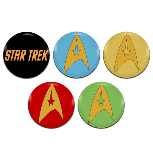 Star Trek Movie Sci Fi Film TV 25mm / 1 Inch D-Pin Button Badges (5x Set)