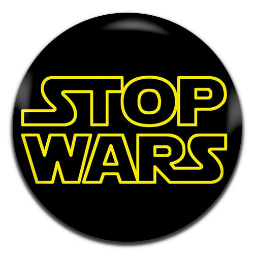 Stop Wars Peace Hippie Anti War 25mm / 1 Inch D-pin Button Badge