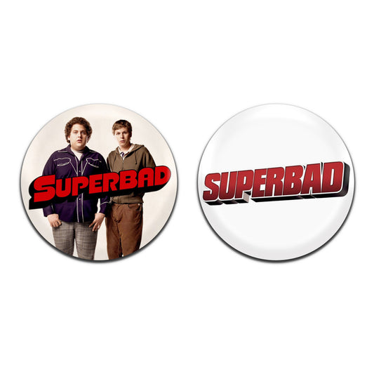 Superbad Movie Comedy Film 00's 25mm / 1 Inch D-Pin Button Badges (2x Set)