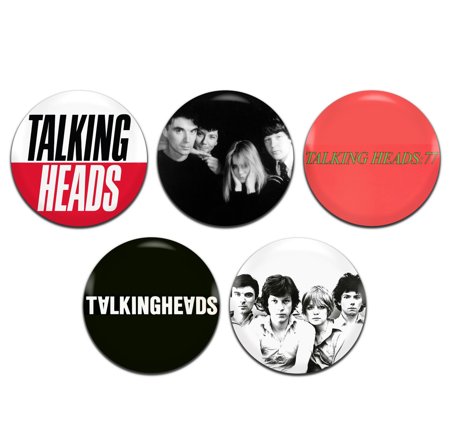 Talking Heads Punk Rock New Wave 70's 80's 25mm / 1 Inch D-Pin Button Badges (5x Set)