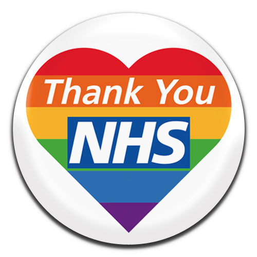 Thank You NHS Heart 25mm / 1 Inch D-pin Button Badge