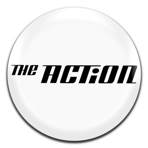 The Action White Rock Mod Psychedelic 60's 25mm / 1 Inch D-pin Button Badge