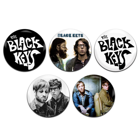 The Black Keys Indie Garage Blues Rock 00's 25mm / 1 Inch D-Pin Button Badges (5x Set)