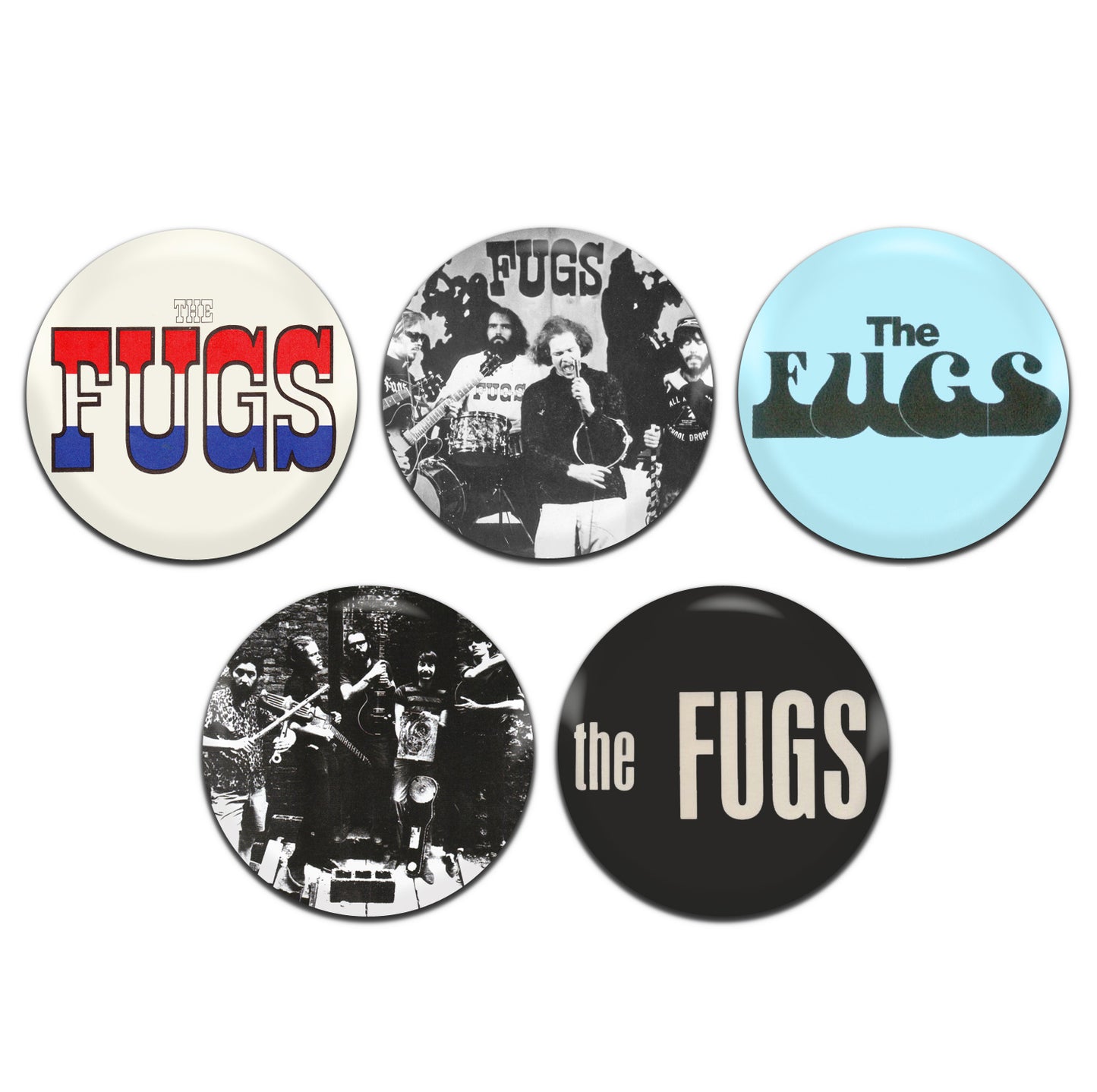 The Fugs Psychedelic Rock Folk 60's 25mm / 1 Inch D-Pin Button Badges (5x Set)