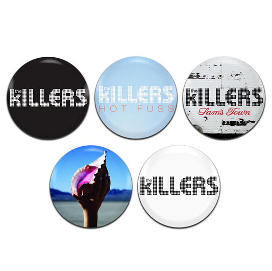 The Killers Indie Rock Band 00's 25mm / 1 Inch D-Pin Button Badges (5x Set)