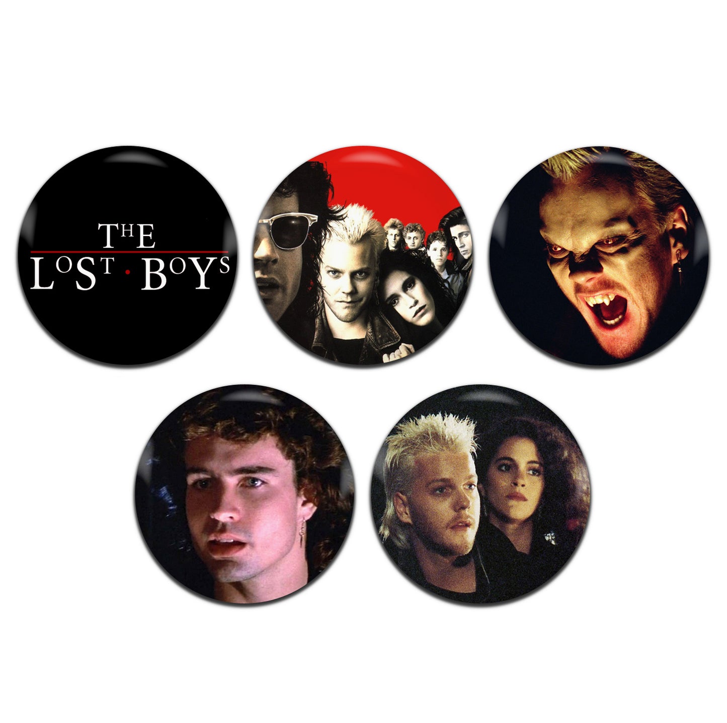 The Lost Boys Movie Horror Vampire Film 80's 25mm / 1 Inch D-Pin Button Badges (5x Set)