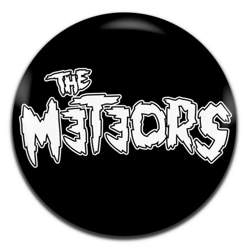 The Meteors Black Psychobilly Band 80's 25mm / 1 Inch D-pin Button Badge