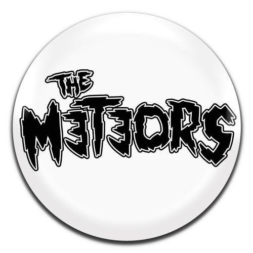 The Meteors White Psychobilly Band 80's 25mm / 1 Inch D-pin Button Badge