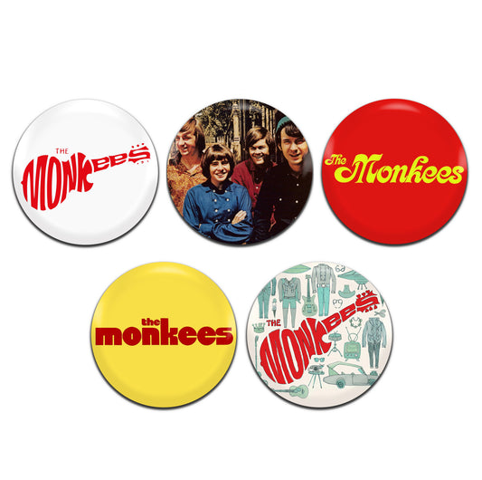 The Monkees Pop Psychedelic Rock Band 60's 25mm / 1 Inch D-Pin Button Badges (5x Set)