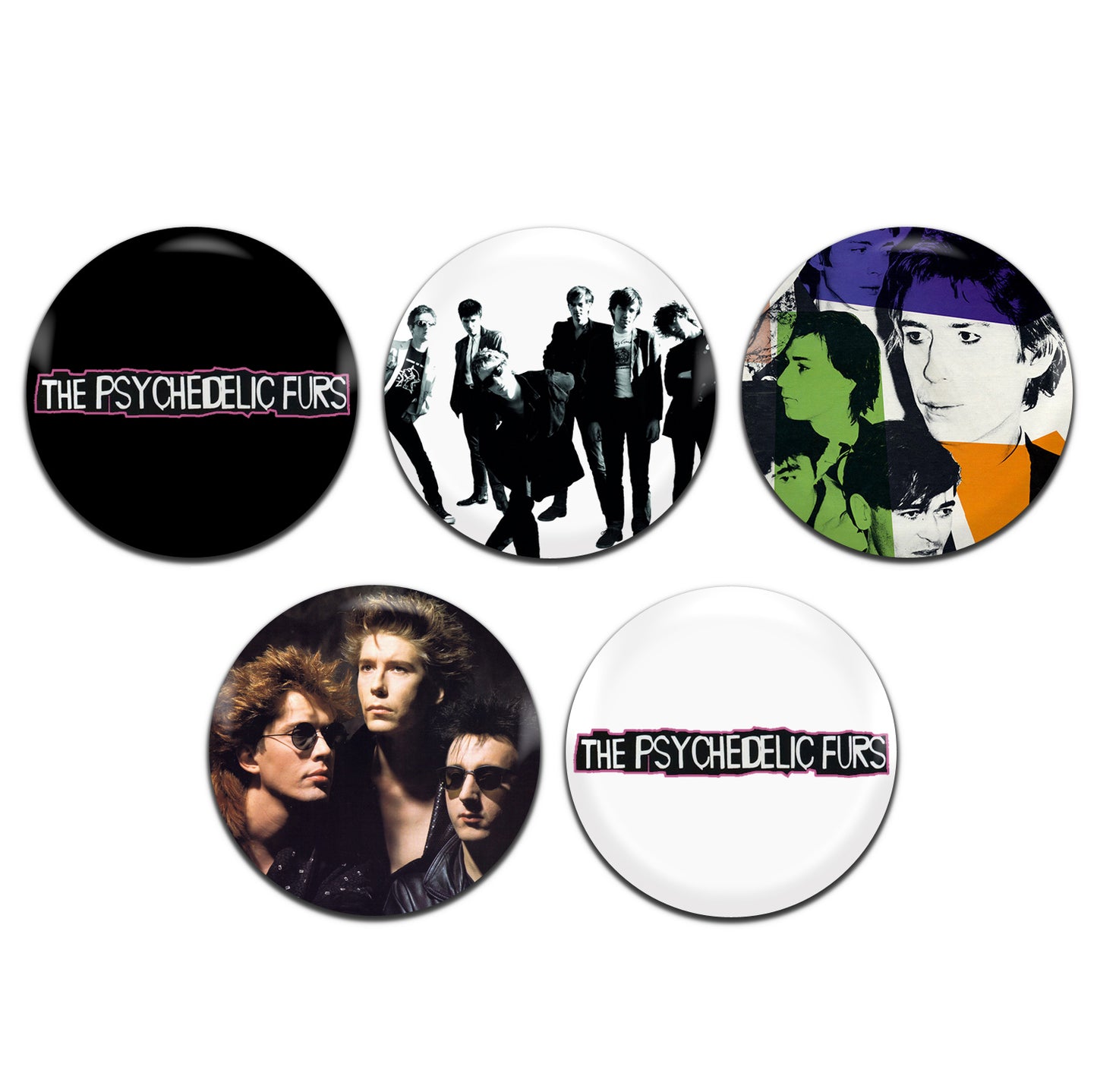 The Psychedelic Furs Rock Punk New Wave Band 70's 80's 25mm / 1 Inch D-Pin Button Badges (5x Set)