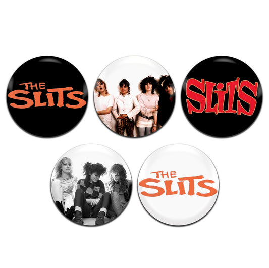 The Slits Punk Rock Band 70's 25mm / 1 Inch D-Pin Button Badges (5x Set)