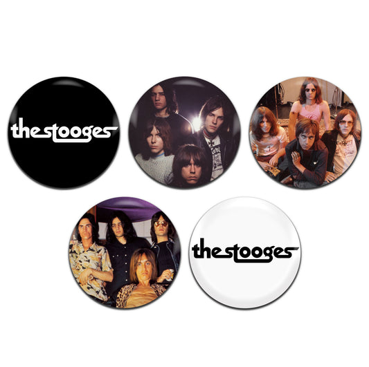 The Stooges Punk Garage Rock Band 70's 25mm / 1 Inch D-Pin Button Badges (5x Set)